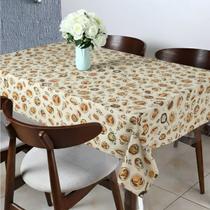 Toalha de mesa retangular 4 6 8 10 lugares plástica térmica estampada