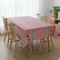Toalha de mesa retangular 4 6 8 10 lugares plástica térmica estampada