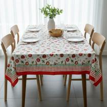 Toalha de mesa retangular 4 6 8 10 lugares plástica térmica estampada