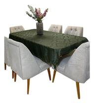 Toalha De Mesa Retangular 4/6 Lugares Tecido Jacquard Fino