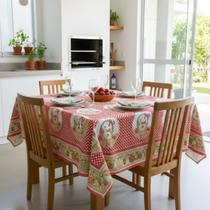 Toalha de mesa retangular 4 lugares plástica térmica estampada Toalha de mesa retangular 4 lugares plástica térmica estampada