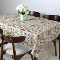 Toalha de mesa retangular 4 lugares plástica térmica estampada Toalha de mesa retangular 4 lugares plástica térmica estampada