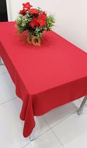 Toalha De Mesa Retangular 6 Cadeira Vermelho Natal 2,10x1,50