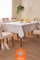 Toalha de mesa retangular 6 lugares 1,40mx2,20m lepper super prática