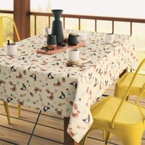 Toalha De Mesa Retangular 6 Lugares Cadeiras 2,10M X 1,40M Estampada Adomes - Adomes Confecções