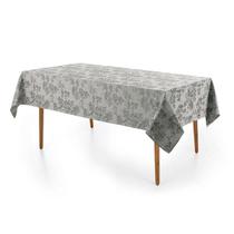 Toalha de Mesa Retangular 6 Lugares Grazia Cinza