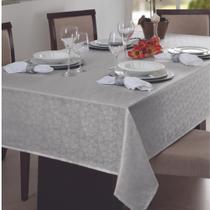 Toalha de Mesa Retangular 6 lugares Impermeável Pérola Zani 2,10 x 1,40 m