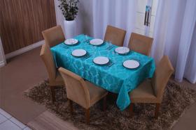 toalha de mesa retangular 6 lugares jacquard 1,35x2,00