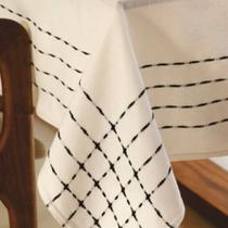 Toalha de Mesa Retangular 6 Lugares Listrada Viena Guaratinguetá 140x250 Toalha de Mesa Retangular 6 Lugares Listrada Viena Guaratinguetá 140x250