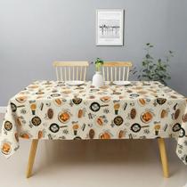 Toalha de mesa retangular 6 lugares plástica térmica estampada