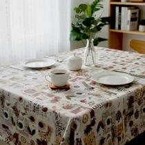 Toalha de mesa retangular 6 lugares plástica térmica estampada