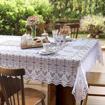 Toalha de Mesa Retangular 6 Lugares Rendada Arabesco Interlar Toalha de Mesa Retangular 6 Lugares Rendada Arabesco Interlar