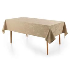 Toalha de Mesa Retangular 6 Lugares Sempre Limpa Roman Bege Karsten