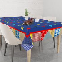Toalha De Mesa Retangular 6 Lugares Tecido Oxford Festa Junina Retalhos Diversos TLS28 220x140cm Toalha De Mesa Retangular 6 Lugares Tecido Oxford Festa Junina Retalhos Diversos TLS28 220x140cm