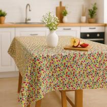 Toalha de mesa retangular 6 lugares xadrez 2,20x1,40 estampado