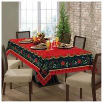 Toalha De Mesa Retangular 8 Lugares 1,55x2,50m Natal Vermelho