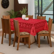Toalha de Mesa Retangular 8 Lugares 160x200cm Renda Coqueiro Luxo e Elegância Toalha de Mesa Retangular 8 Lugares 160x200cm Renda Coqueiro Luxo e Elegância