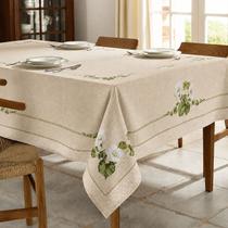 Toalha de Mesa Retangular 8 Lugares Dohler Limpa Fácil Botânica Renova 160x 270 cm -