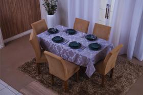 toalha de mesa retangular 8 lugares jacquard 1,35x2,60