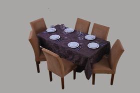 toalha de mesa retangular 8 lugares jacquard 1,35x2,60