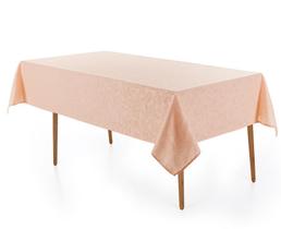 Toalha de Mesa Retangular 8 Lugares Jacquard Beatrice Salmão Karsten