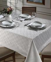 Toalha De Mesa Retangular 8 Lugares Jacquard Requinte Dohler