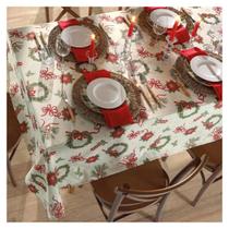 Toalha De Mesa Retangular 8 Lugares Natal Dohler 2,70m X1,6m