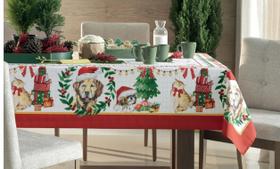 Toalha de Mesa Retangular 8 Lugares Pet Natalino Karsten