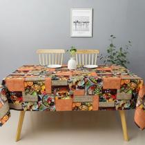 Toalha de mesa retangular 8 lugares plástica térmica estampada Toalha de mesa retangular 8 lugares plástica térmica estampada