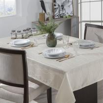 Toalha de Mesa Retangular 8 Lugares Viena Pérola 1,60mX2,70m