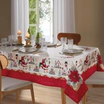 Toalha de Mesa Retangular Athenas Estampada Natal 1,40m x 2,10m - Dohler