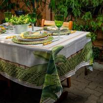 Toalha de Mesa Retangular Bananeiras 8 Lugares 140x270cm