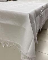 Toalha de Mesa Retangular Bordada 8 Lugares Branca Multi Trade