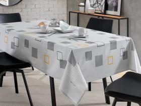 Toalha de Mesa Retangular Döhler Cinza - 160x270cm Clear Renova Gael D