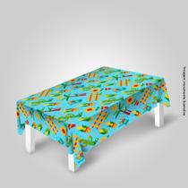 Toalha de mesa retangular elementos de festa junina verde