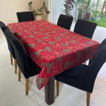 Toalha de Mesa Retangular em Jacquard Luxo Espirito Natalino - 2,20m x 1,40m