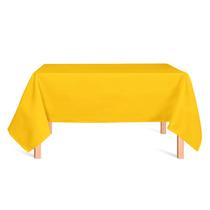 Toalha de Mesa Retangular em Oxford Amarelo Ouro