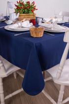 Toalha de Mesa Retangular em Oxford Azul Marinho