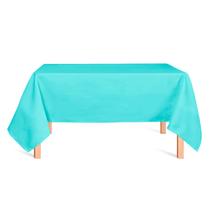 Toalha de Mesa Retangular em Oxford Azul Turquesa
