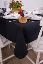 Toalha de Mesa Retangular em Oxford Preto