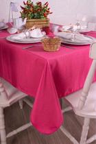 Toalha de Mesa Retangular em Oxford Rosa Pink Chiclete Toalha de Mesa Retangular em Oxford Rosa Pink Chiclete
