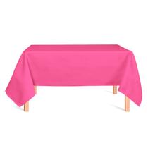 Toalha de Mesa Retangular em Oxford Rosa Pink Chiclete