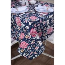 Toalha de Mesa Retangular em Tecido Impermeável Acqua Linea Borboleta Azul Marinho Toalha de Mesa Retangular em Tecido Impermeável Acqua Linea Borboleta Azul Marinho
