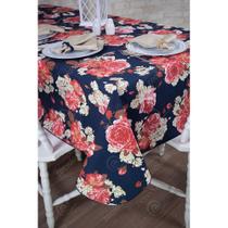 Toalha de Mesa Retangular em Tecido Impermeável Acqua Linea Imperial Marinho