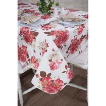 Toalha de Mesa Retangular em Tecido Impermeável Acqua Linea Imperial Rosa
