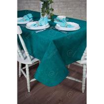 Toalha de Mesa Retangular em Tecido Impermeável Acqua Linea Sapucaia Esmeralda Toalha de Mesa Retangular em Tecido Impermeável Acqua Linea Sapucaia Esmeralda