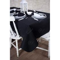 Toalha de Mesa Retangular em Tecido Impermeável Acqua Linea Sapucaia Preto Toalha de Mesa Retangular em Tecido Impermeável Acqua Linea Sapucaia Preto