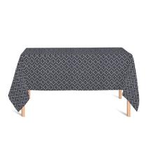 Toalha de Mesa Retangular em Tecido Jacquard Estampado Arabesco Preto Toalha de Mesa Retangular em Tecido Jacquard Estampado Arabesco Preto