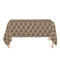 Toalha de Mesa Retangular em Tecido Jacquard Estampado Capitonê Marrom Toalha de Mesa Retangular em Tecido Jacquard Estampado Capitonê Marrom