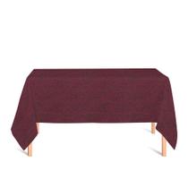 Toalha de Mesa Retangular em Tecido Jacquard Estampado Liso Vinho Marsala